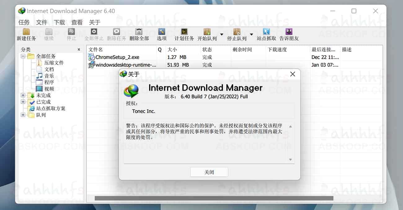 Internet Download Manager v6.40.7.2 中文免激活绿色版