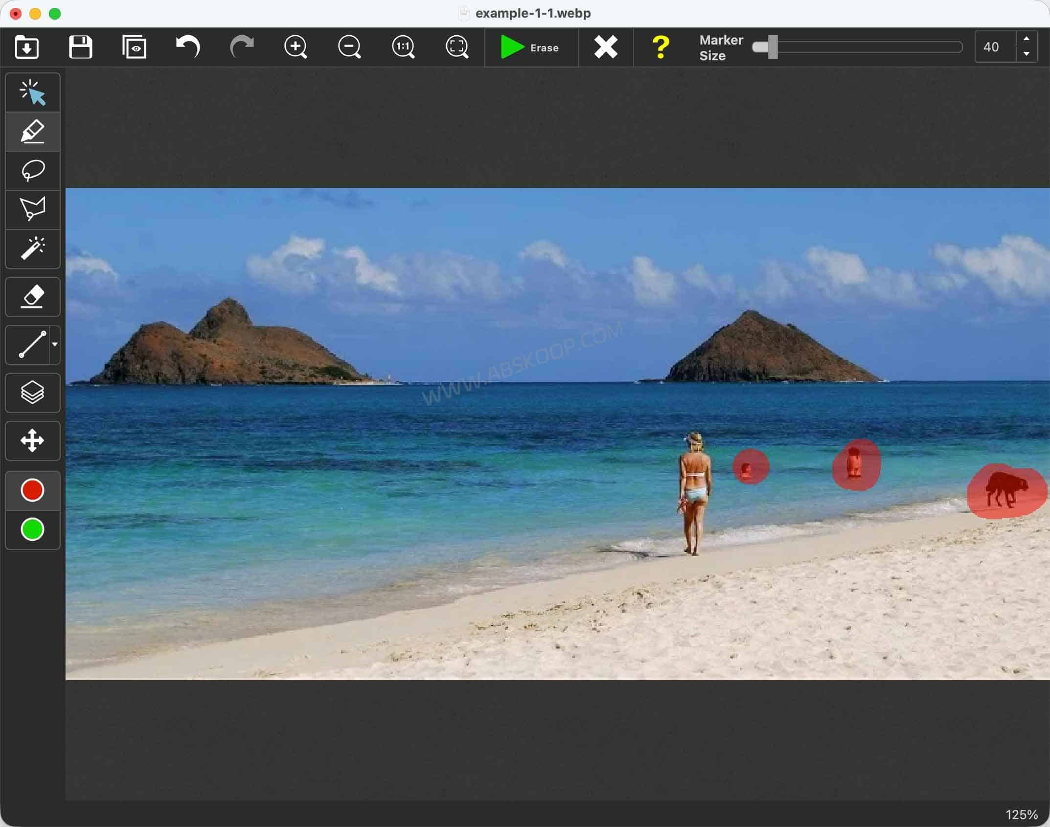 Inpaint: Remove Objects, Watermarks and People from Photos Selecting an unwanted object in Inpaint