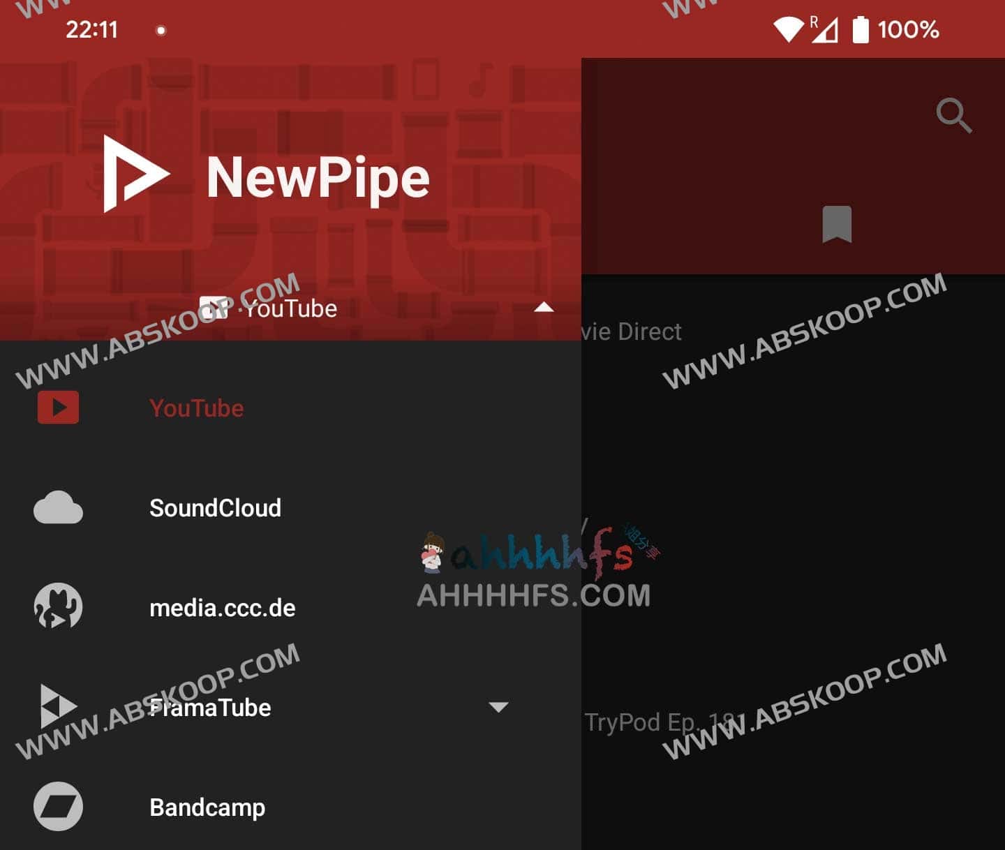 油管YouTube第三方客户端-去广告开源--NewPipe-多种服务