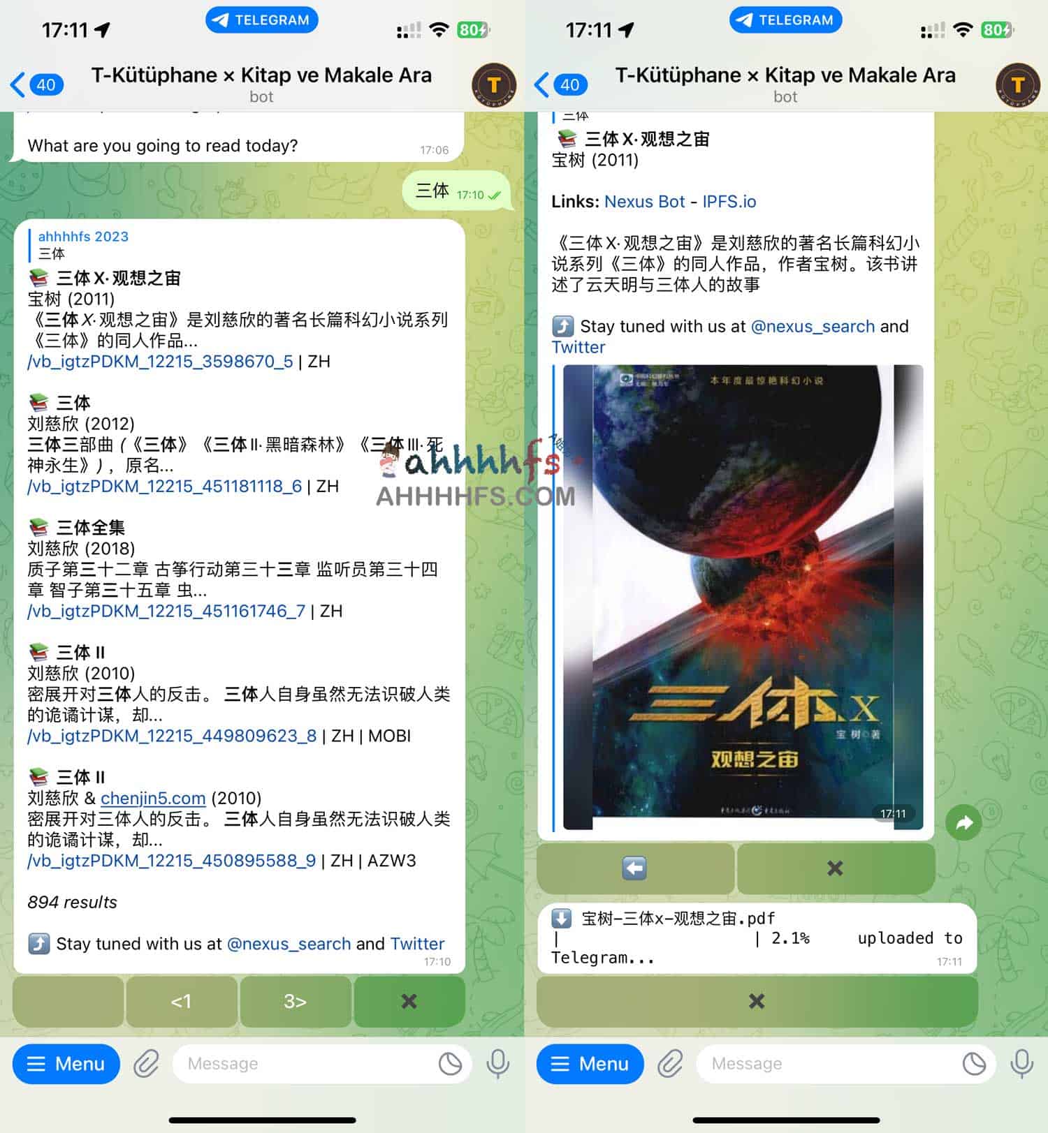 电子书下载Telegram电报机器人-tkutuphanebot