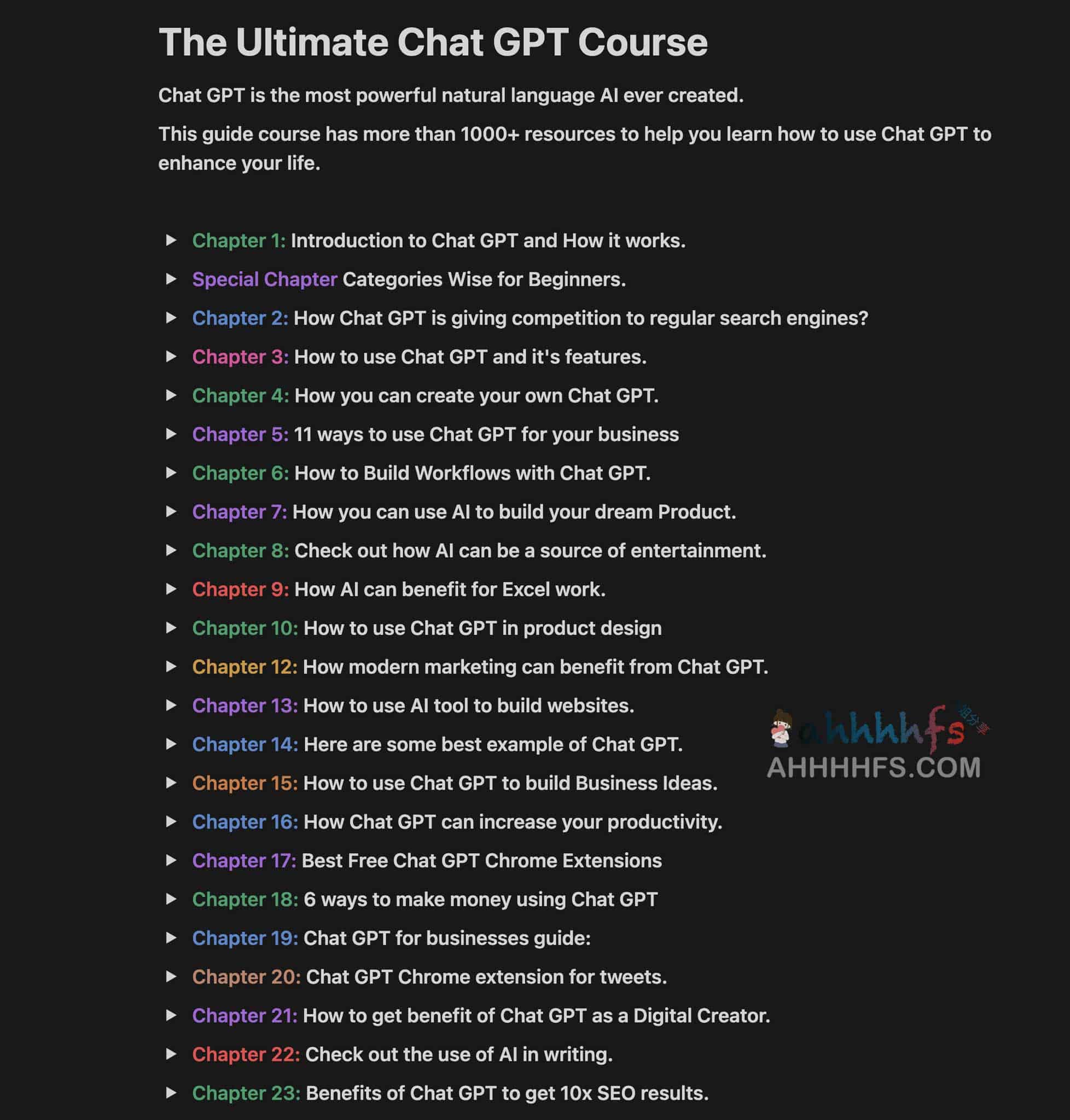 终极Chat GPT课程-The Ultimate Chat GPT Course