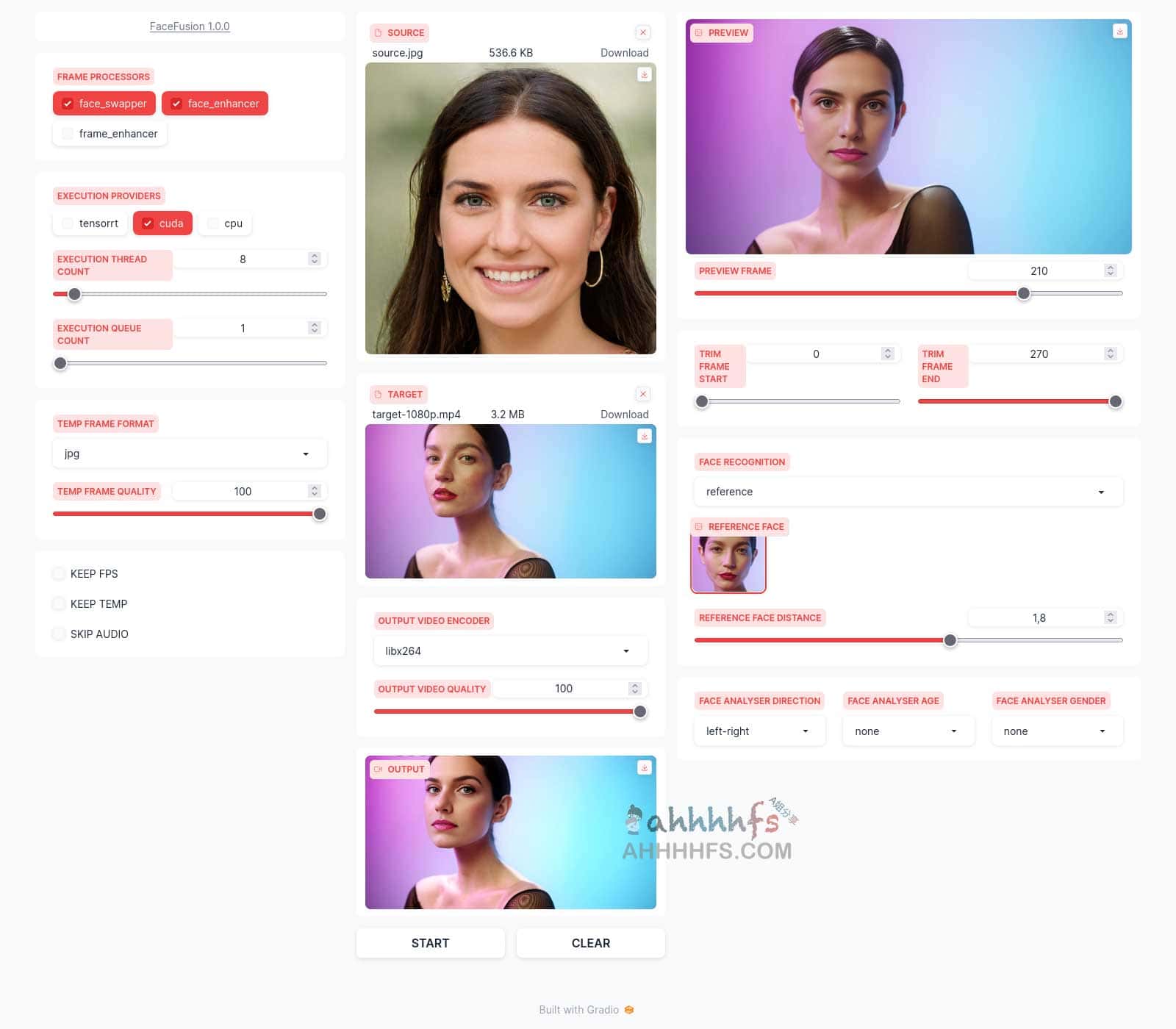 开源人脸融合 AI换脸工具-FaceFusion