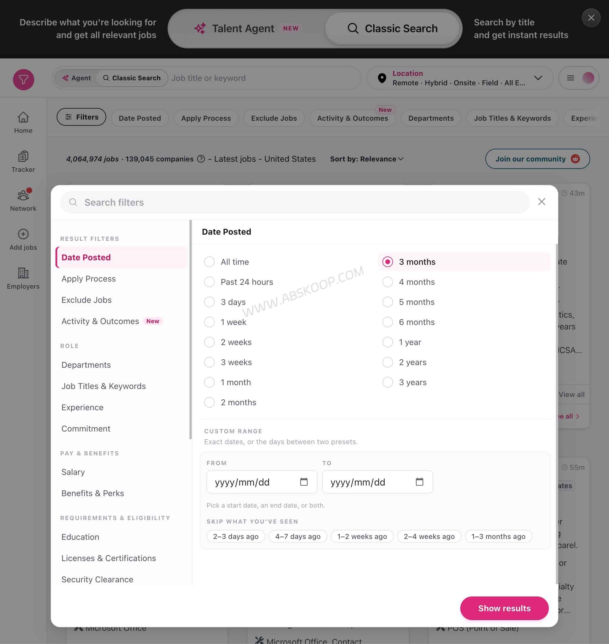HiringCafe: A Job Search Engine Built Around Company Career Pages HiringCafe advanced job search filters