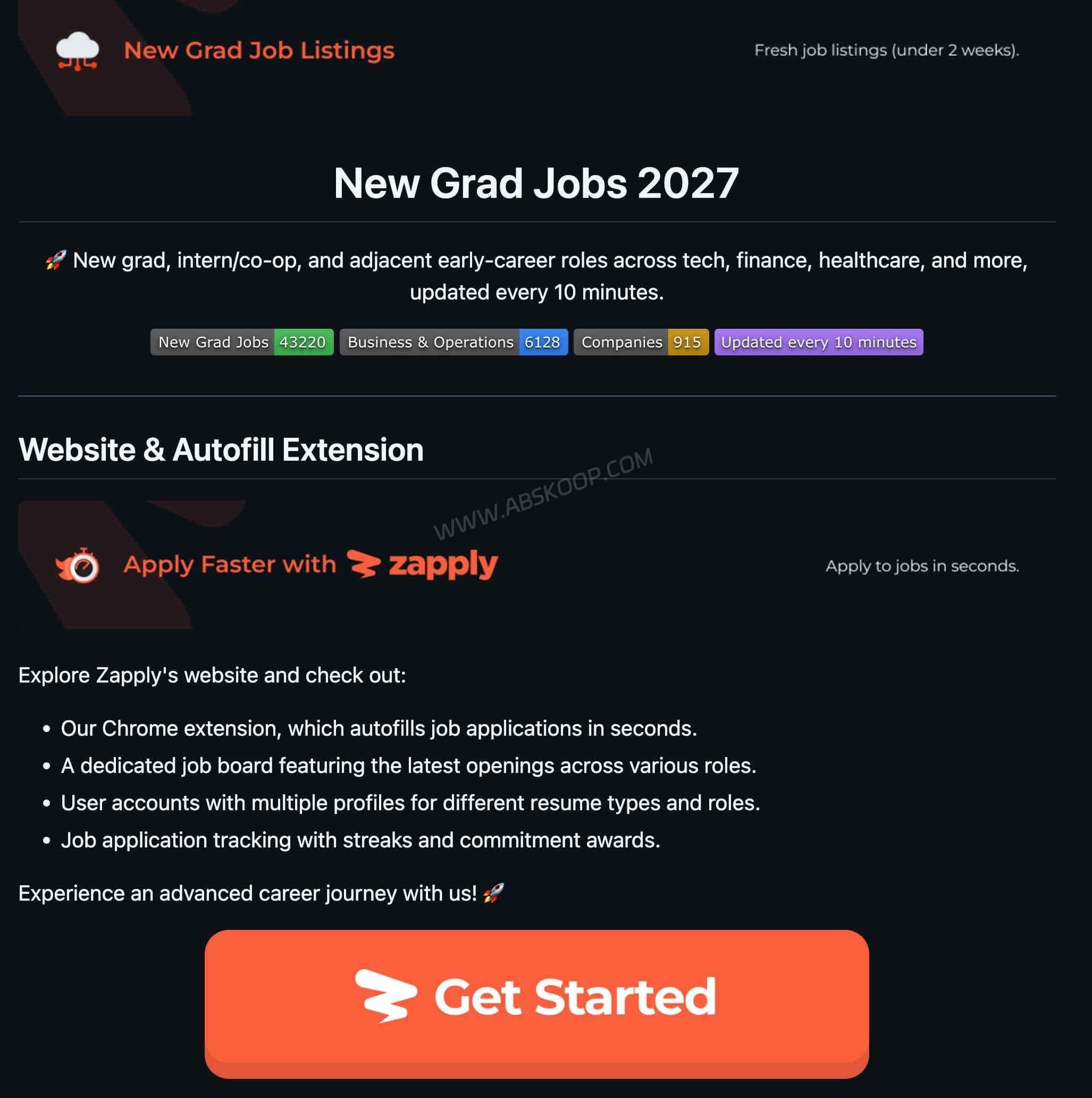 New Grad Jobs: U.S. Entry-Level Job Search Guide Zapply New Grad Jobs 2027 Early Career job list