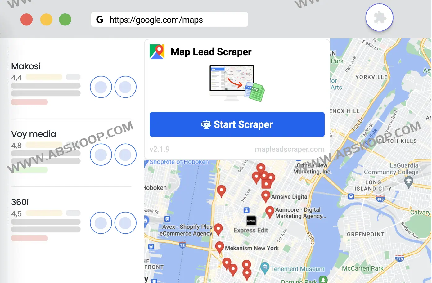 google maps scraper